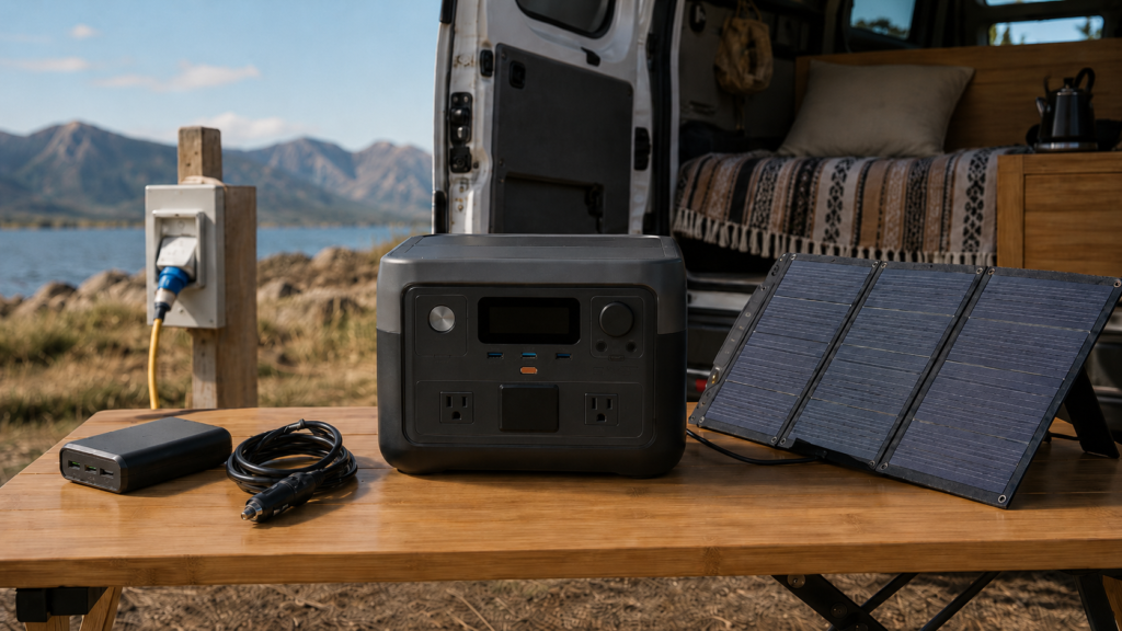 Opciones para tener electricidad en una camper sin instalación fija