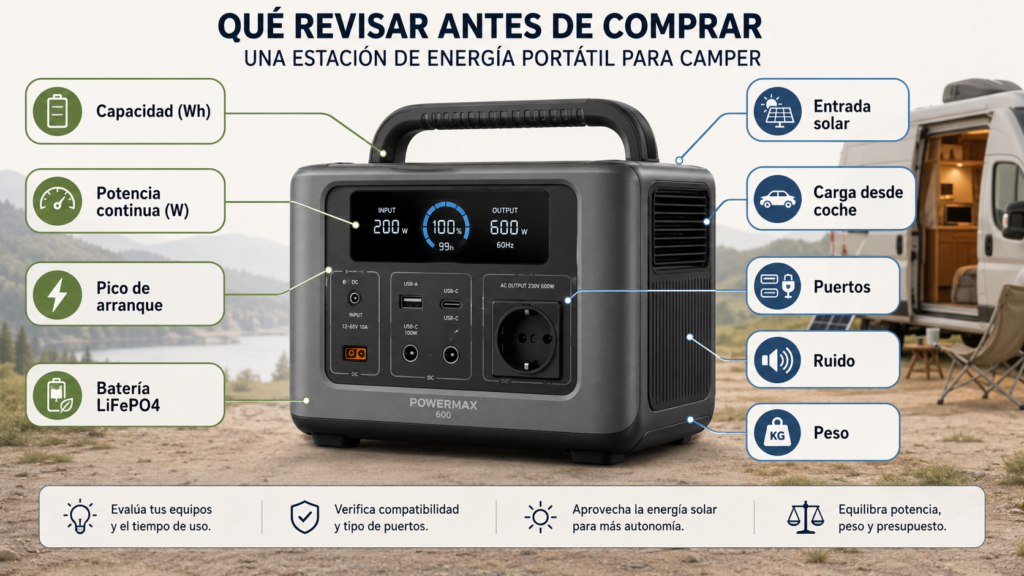 Qué mirar antes de comprar una estación de energía portátil para camper